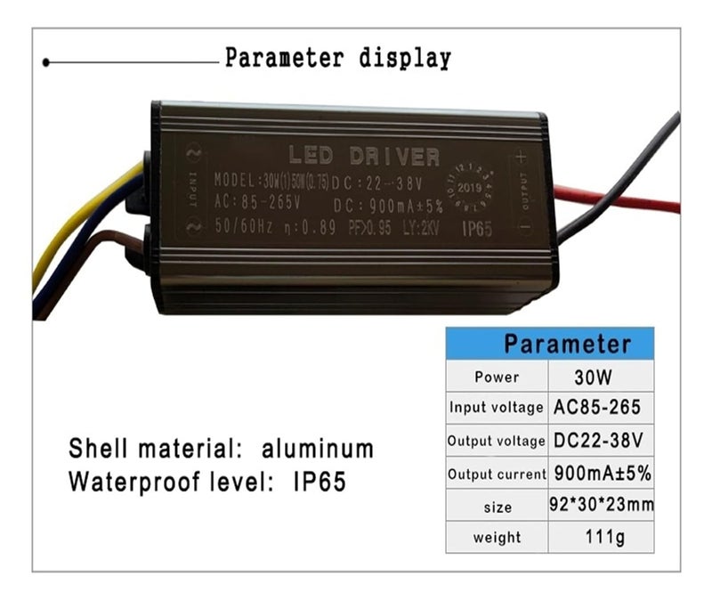 70W IP65 Waterproof LED Driver Power Supply 85 265V AC to DC 22 38V Transformer for Outdoor Lights - Image 4